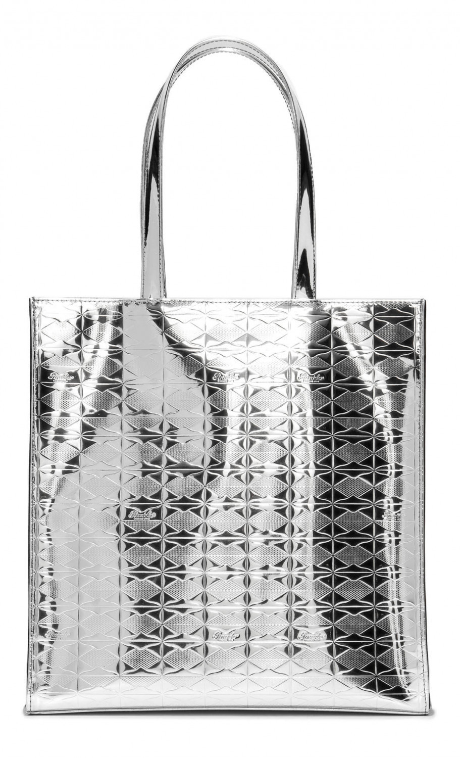 Shopper in Embossed Silver